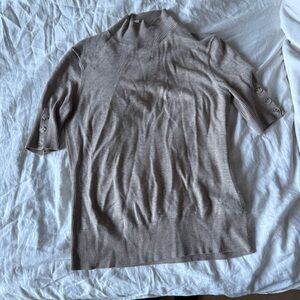 Ecru Beige Knit Sweater